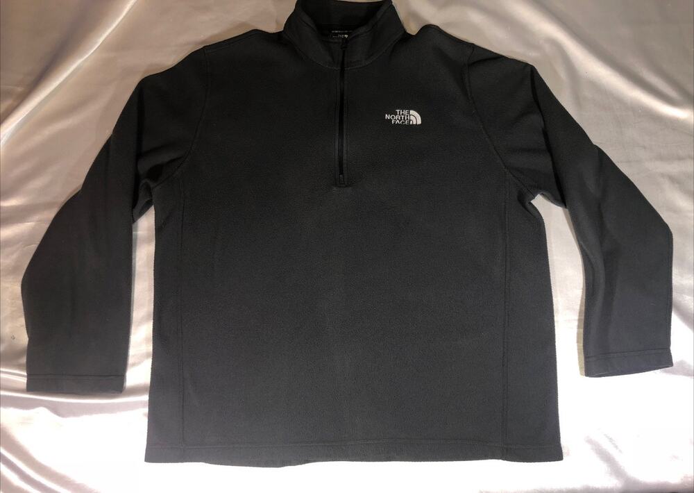 The North Face Pullover Fleece 1/4 Zip Gray Long Sleeve Mens Size XL